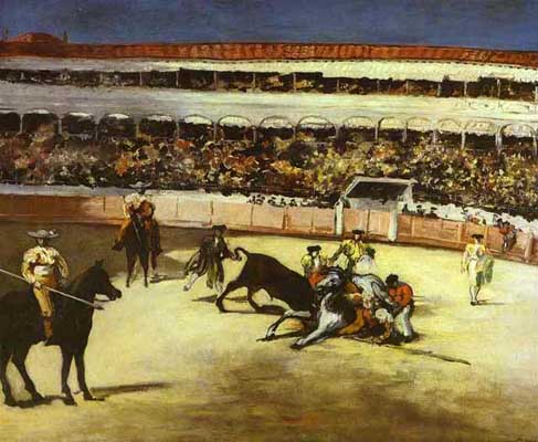 Edouard Manet Bull Fighting Scene Oil Painting