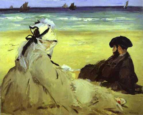 Edouard Manet On the Beach Oil Painting