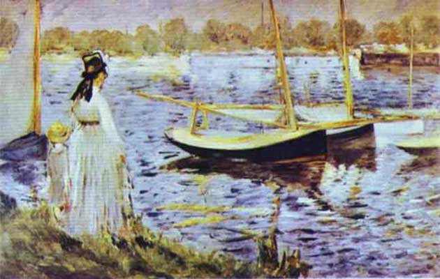 Edouard Manet The Banks of the Seine at Argenteuil Oil Painting