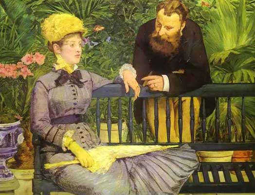 Edouard Manet The Conservatory Oil Painting