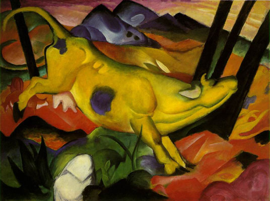 Franz Marc The Yellow Cow Oil Painting