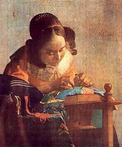 Jan Vermeer The Lacemaker Oil Painting