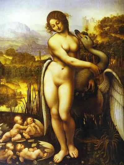 Leonardo da Vinci Copy of the Leda and the Swan by Leonardo Oil Painting