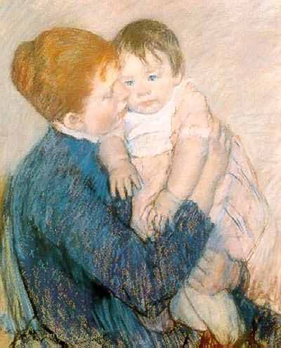 Mary Cassatt Agatha and Her Child Oil Painting
