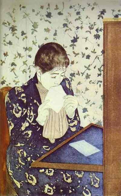 Mary Cassatt The Letter Oil Painting