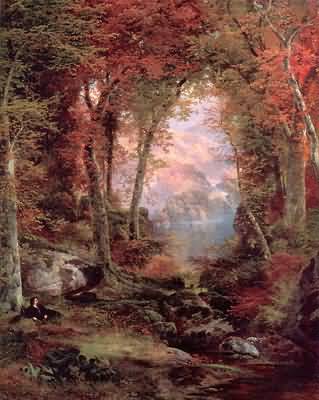 Thomas Moran The Autumnal Woods Oil Painting