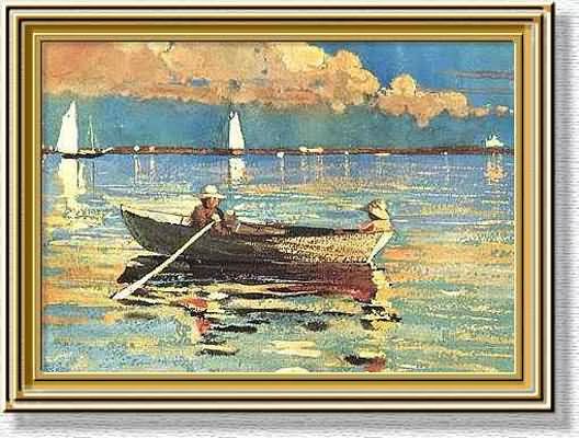 Winslow Homer Sailing the Catboat Oil Painting