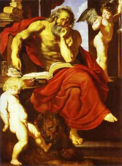 Peter Paul Rubens St Jerome in His Hermitage Oil Painting