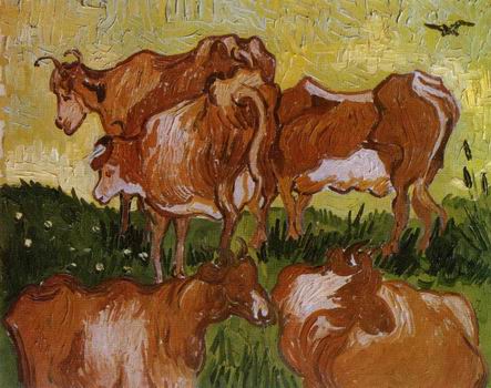 Cows (after Jordaens),Auvers sur Oise: July, 1890