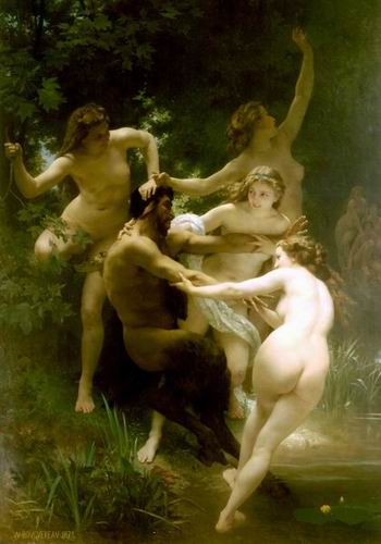 Nymphes et satyre, Translated title: Nymphs and Satyr. 1873