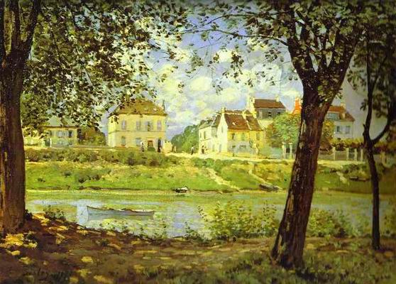 Village on the Banks of the Seine (Villeneuve la Garenne). 1872