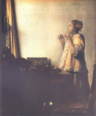 Woman with the pearl necklace,1664 1665