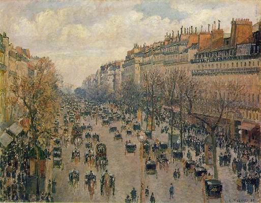 Boulevard Montmartre: Afternoon, Sunshine Le Boulevard Montmartre, apres midi, soleil,1897