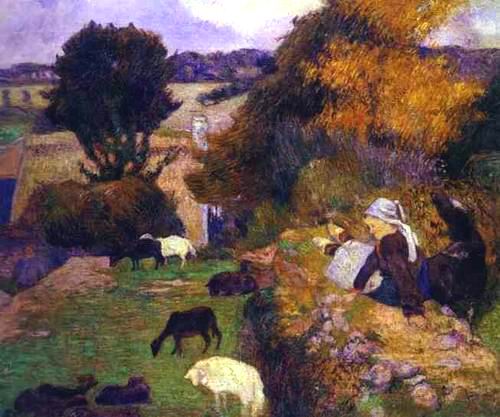 Breton Shepherdess.1886