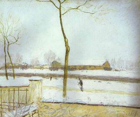 Snow Scene, Moret Station. 1888