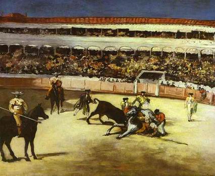 Bull Fighting Scene. 1865 1866