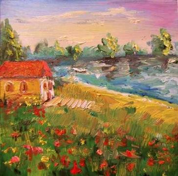 Lake Cottage impressionist