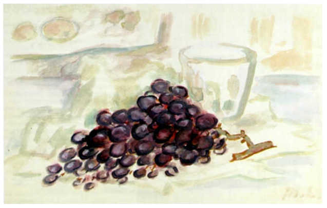 Still Life With A Bunch Of Grapes