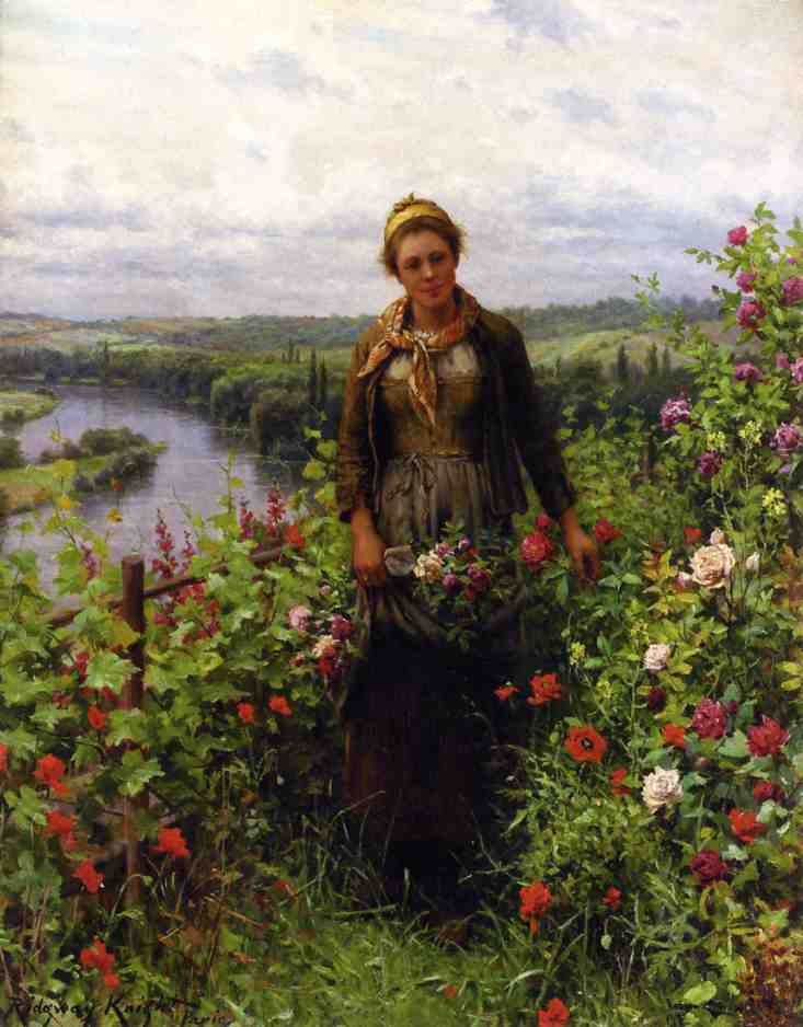 A Maid in Her Garden