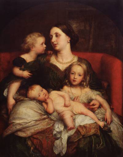 Mrs. George Augustus Frederick Cavendish Bentinck and Her Children