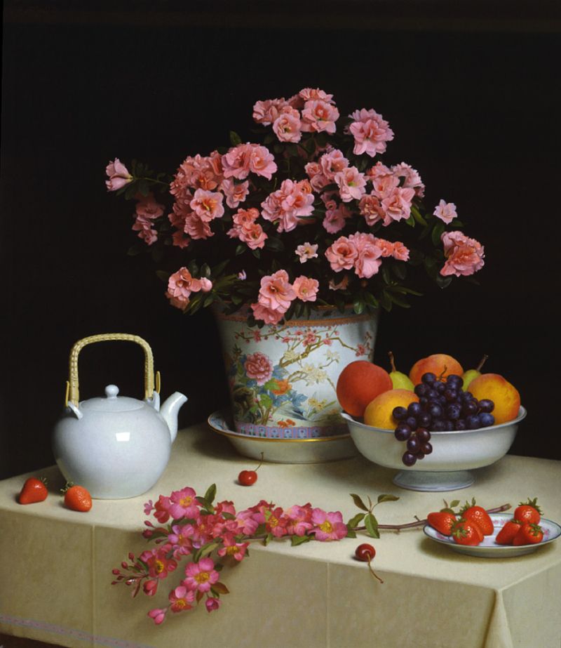 Azaleas in an Oriental Planter