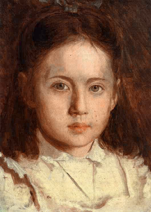 Portrait of Sonya Kramskaya, The Artist&#39;s Daughter