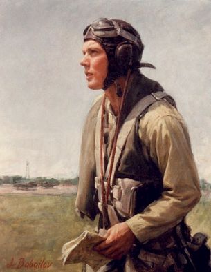 World War II Pilot, Portrait of B. Endressen