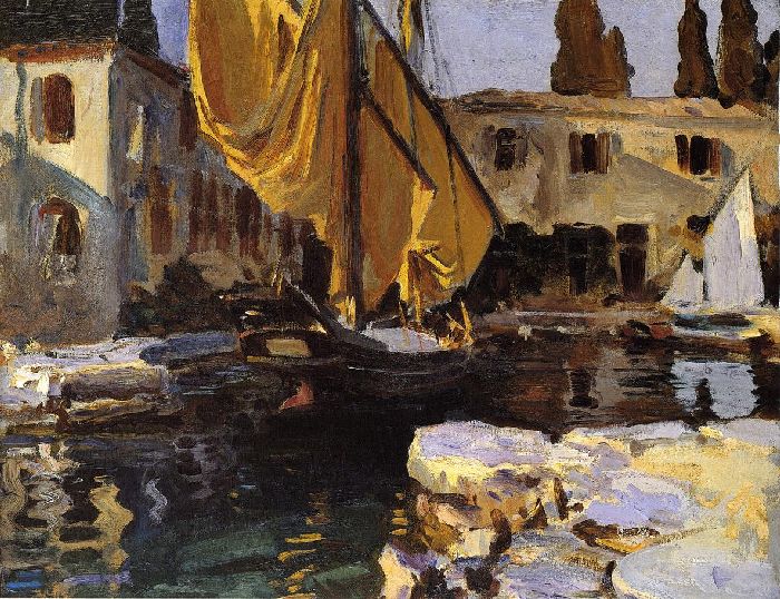 Boat With The Golden Sail, San Vigilio