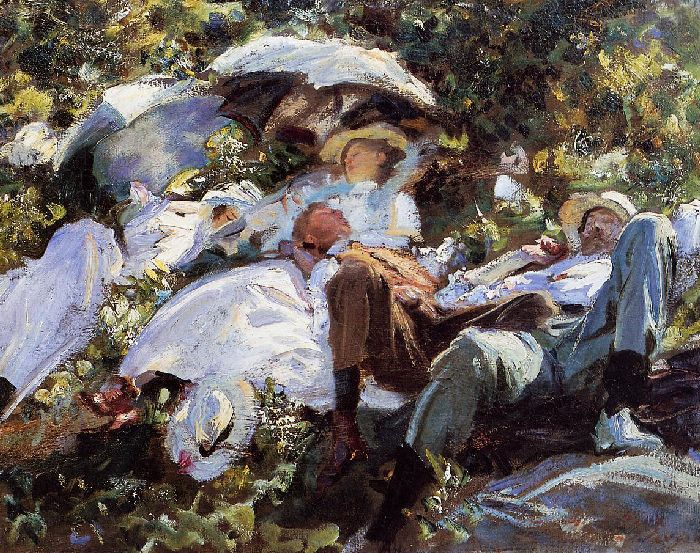 Group with Parasols