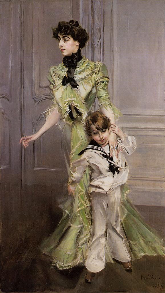 Portrait of Madame Georges Hugo and Her Son Jean