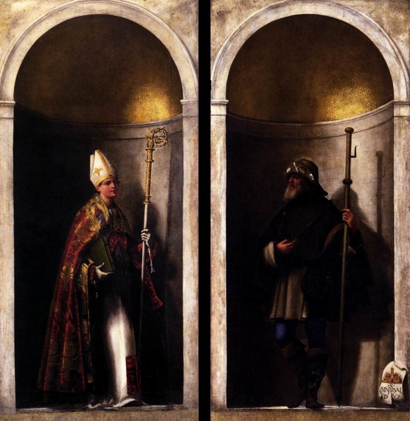 Saint Louis of Toulouse and Saint Sinobaldus