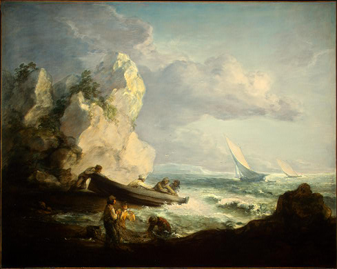 Seashore With Fishermen