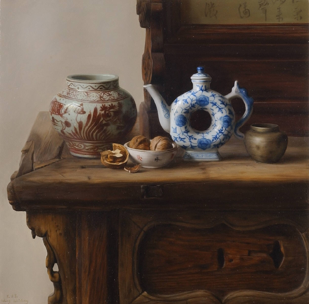 Still Life with Round Tea Pot