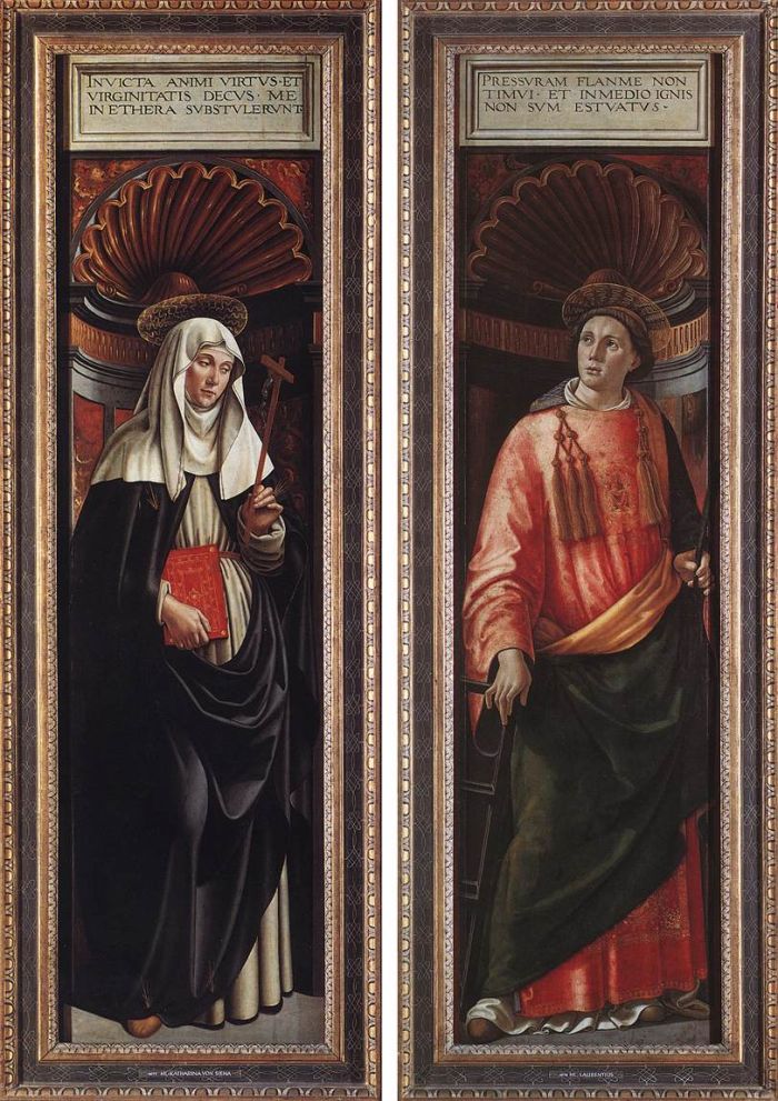 Saint Catherine of Siena and Saint Lawrence