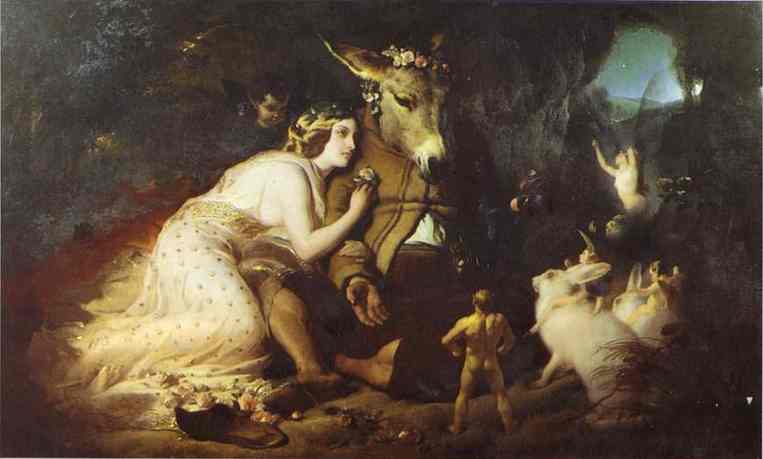 Scene From A Midsummer Night&#39;s Dream, Titania and Bottom