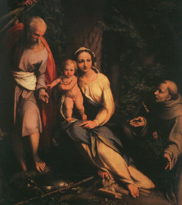 The Rest on the Flight into Egypt with Saint Francis