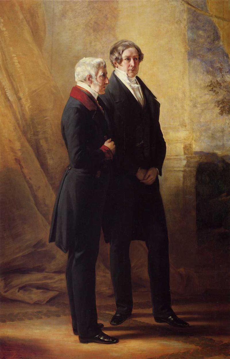 Arthur Wellesley, 1st Duke of Wellington, with Sir Robert Peel