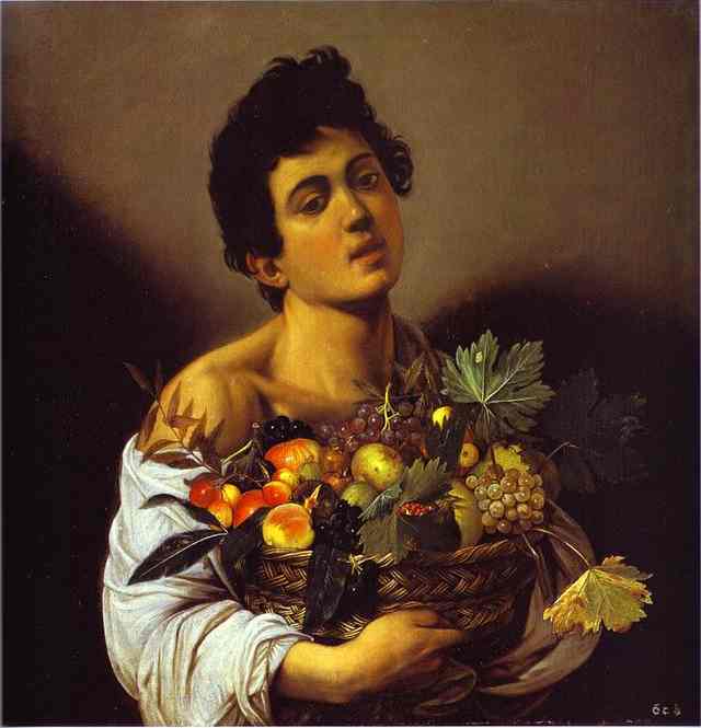 Boy With a Basket of Fruit