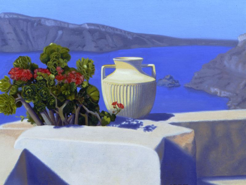 Morning Offering, Santorini