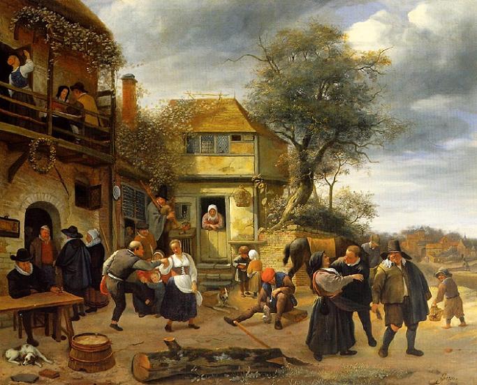 Peasants Outside An Inn