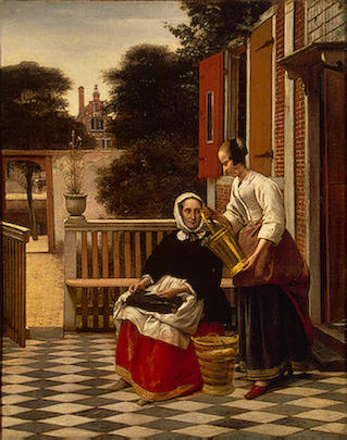 Woman and a Maid With a Pail