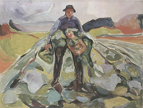 Man in a Cabbage Field