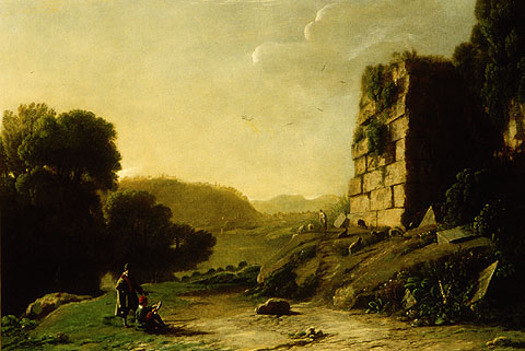 Landscape With A Draughtsman Sketching Ruins