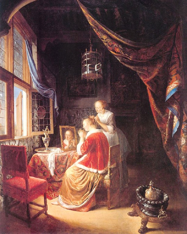 The Lady At Her Dressing Table