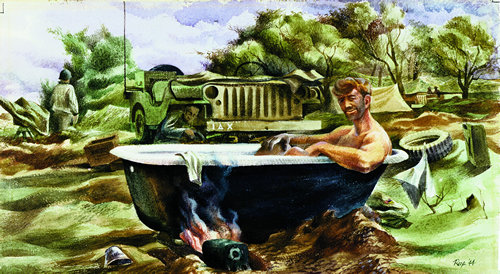 Soldier Taking a Bath