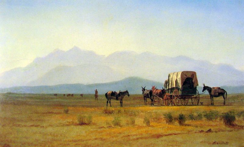 Surveyor&#39;s Wagon in the Rockies