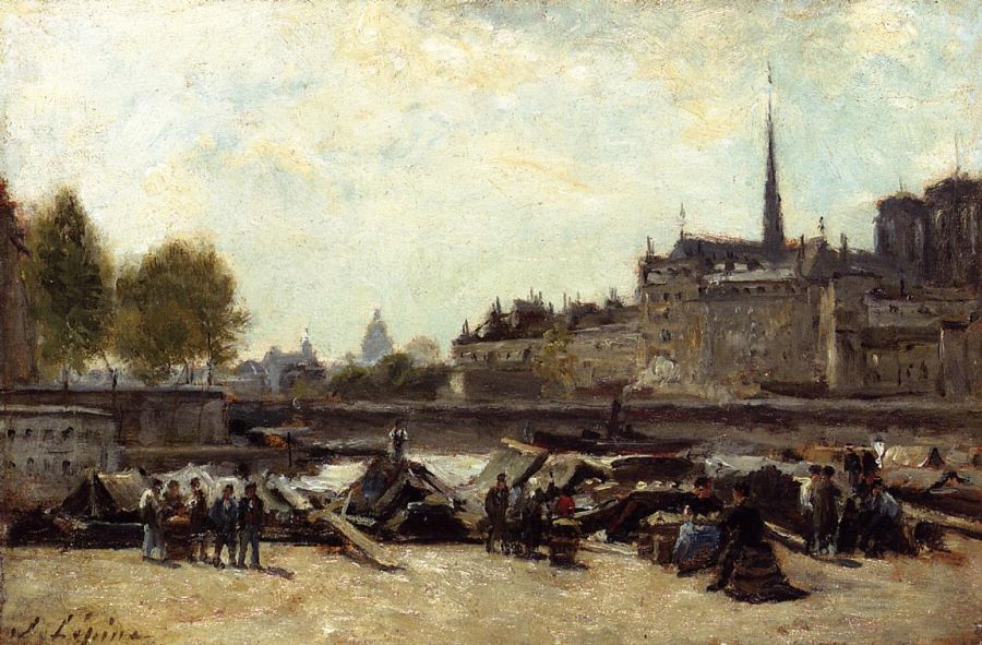 The Apple Market, Quai de Gesvres and Quai de l&#39;Hotel de Ville