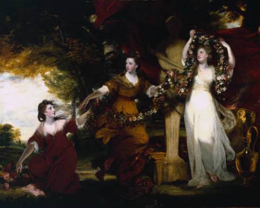 Three Ladies Adorning A Term Of Hymen