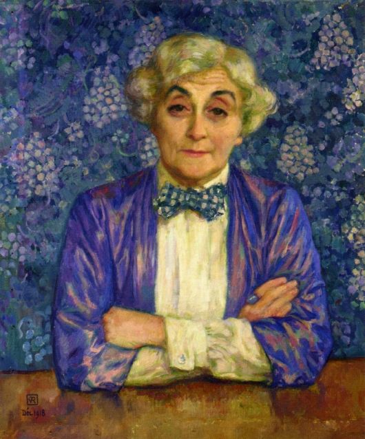 Madame van Rysselberghe in a Checkered Bow Tie