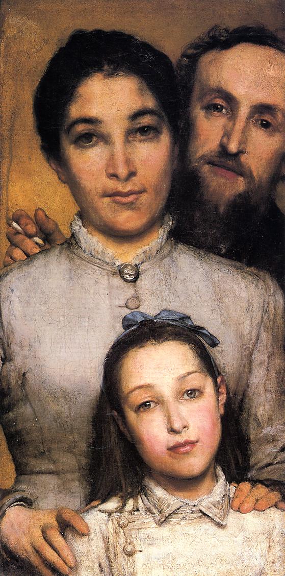 Portrait of Aime Jules Dalou, His Wife and Daughter